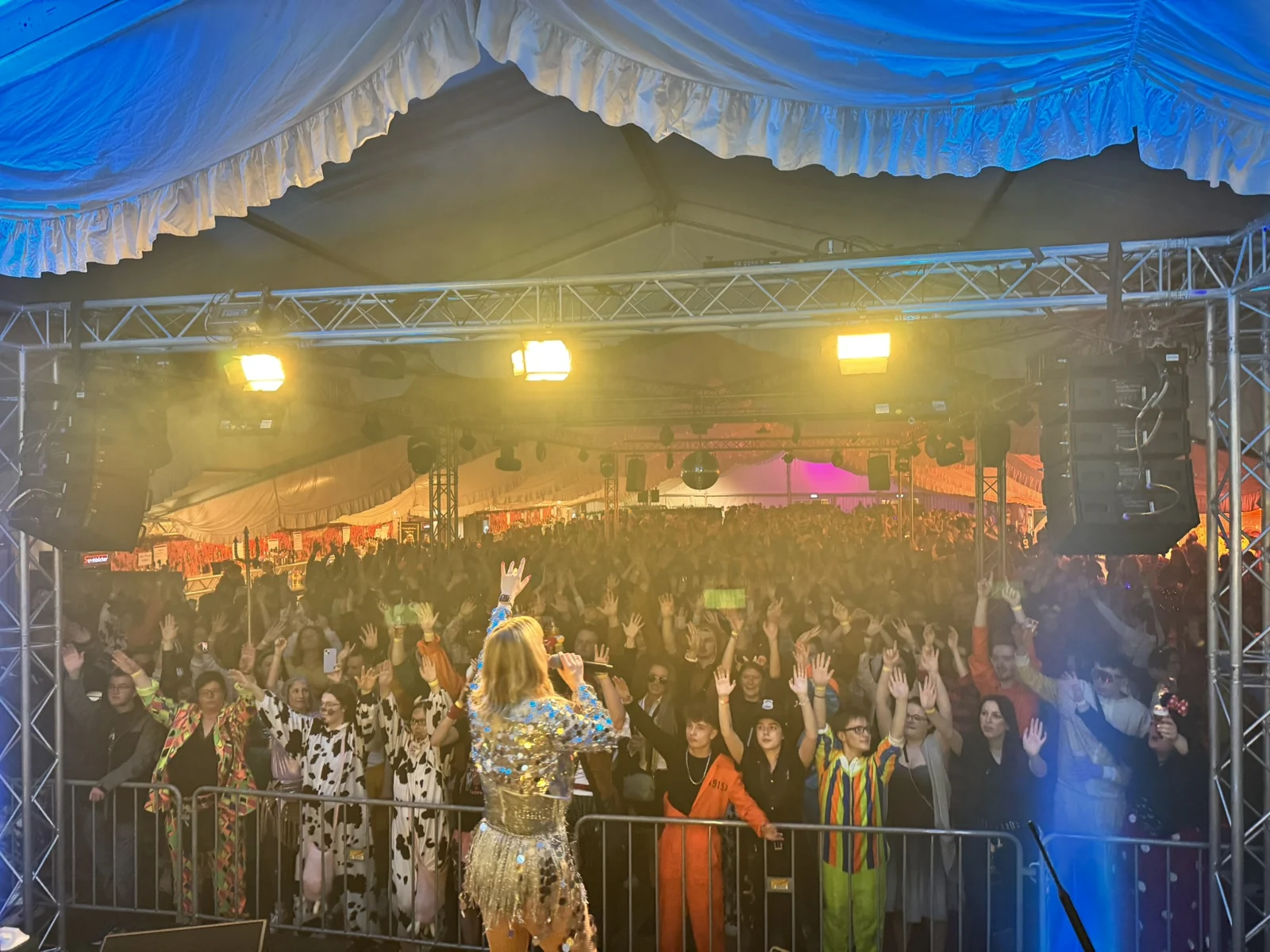 Beispielbild: Blick auf das Publikum im Festzelt